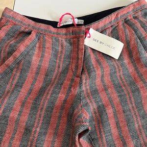 NWT See By Chloe x Madewell 100% Linen/Lino Flax Ankle Pants